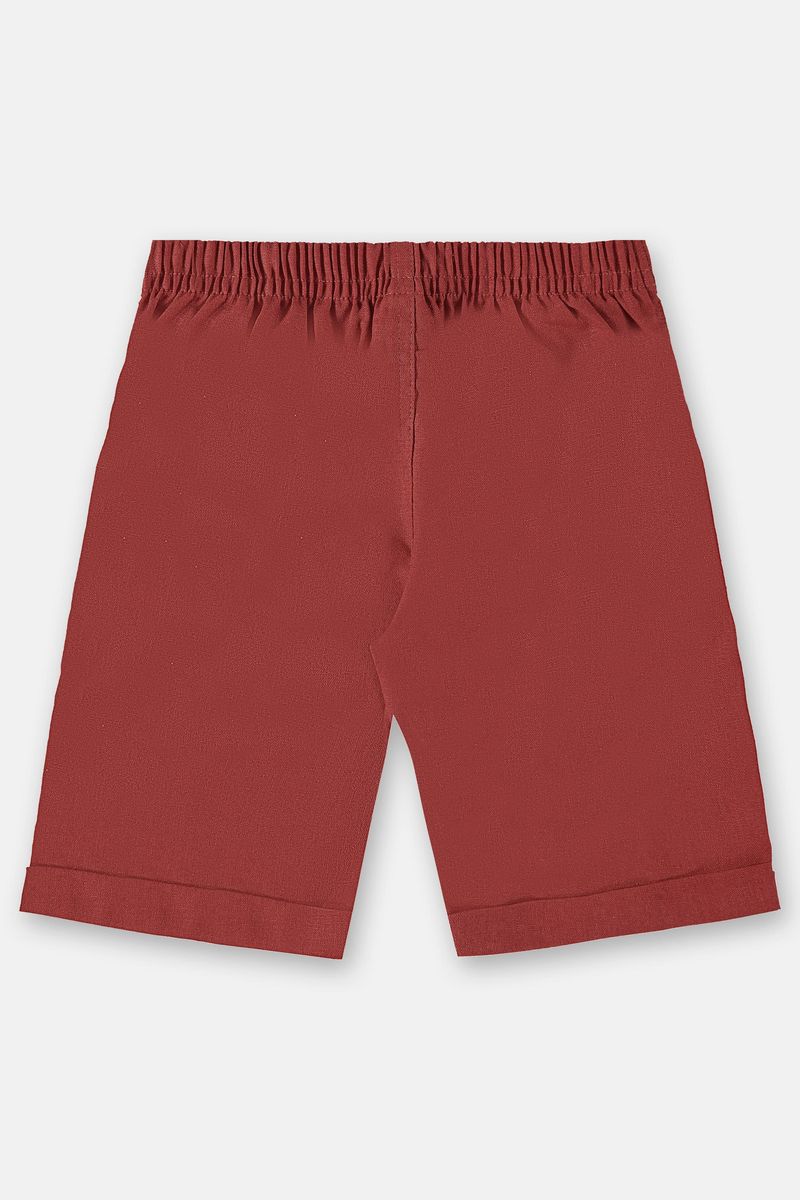 Up-Baby---Bermuda-em-Linho-para-Menino-Vermelho