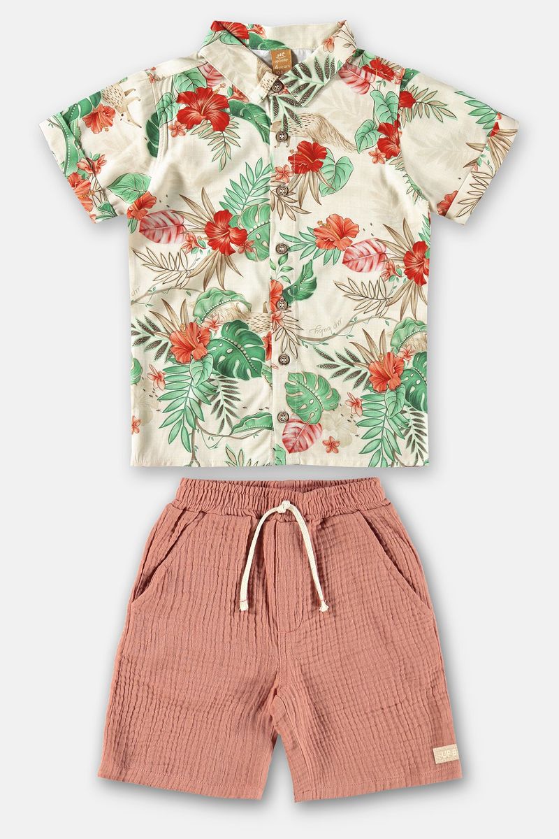 Up-Baby---Conjunto-Tropical-Infantil-Menino-Bege