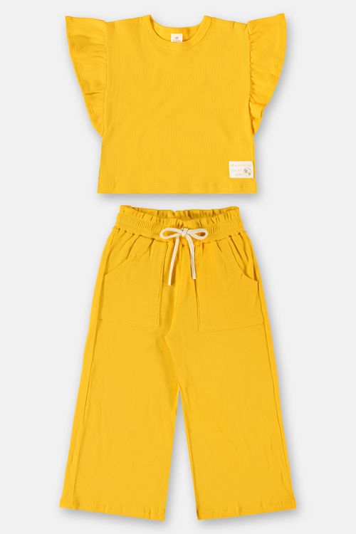Conjunto Blusa e Calça Bio Sustentável Menina (Amarelo) Up Baby
