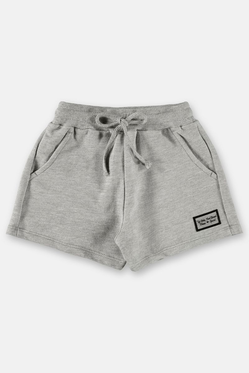 Up-Baby---Shorts-basico-infantil-menina-em-moletom-Cinza