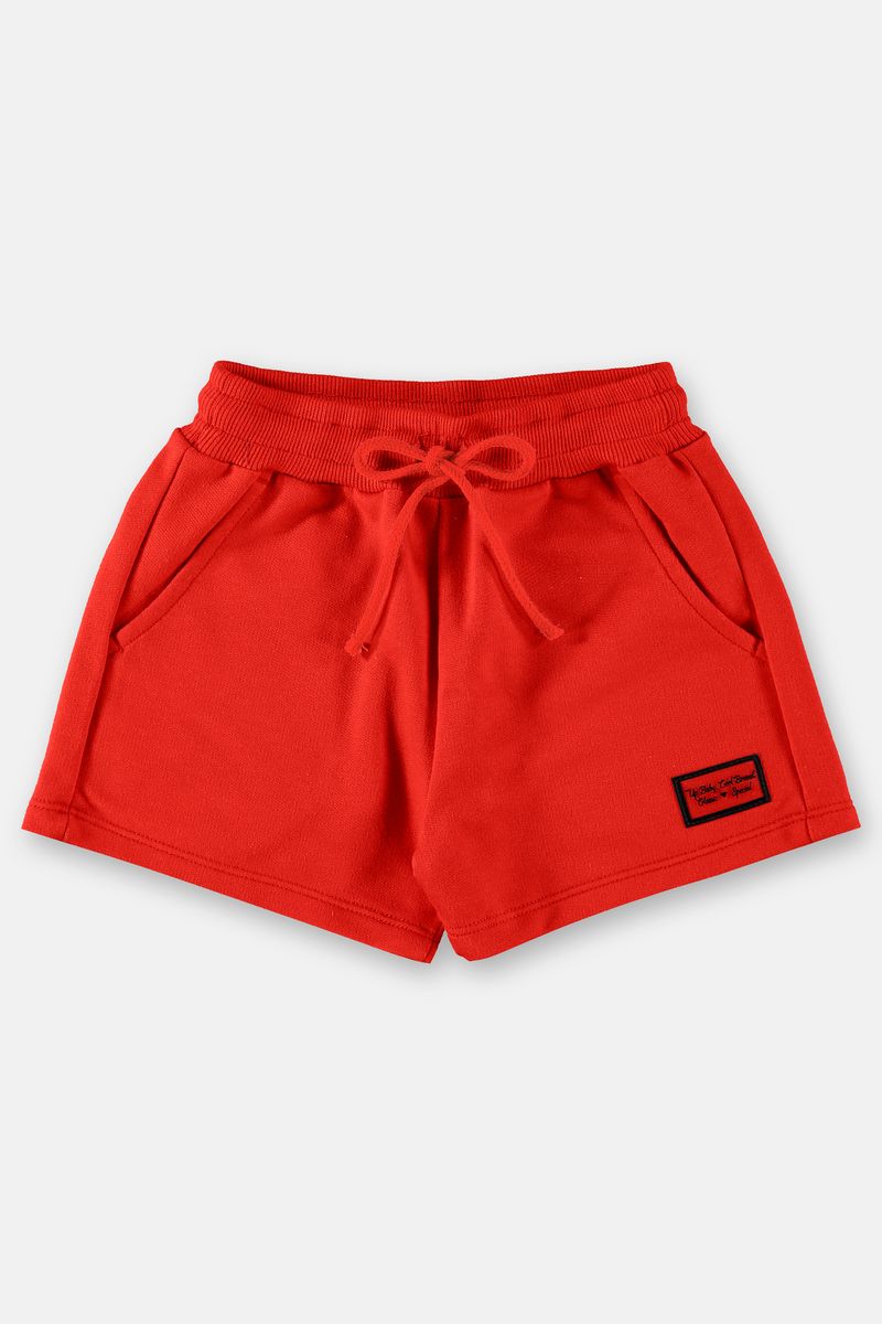 Up-Baby---Shorts-basico-infantil-menina-em-moletom-Vermelho