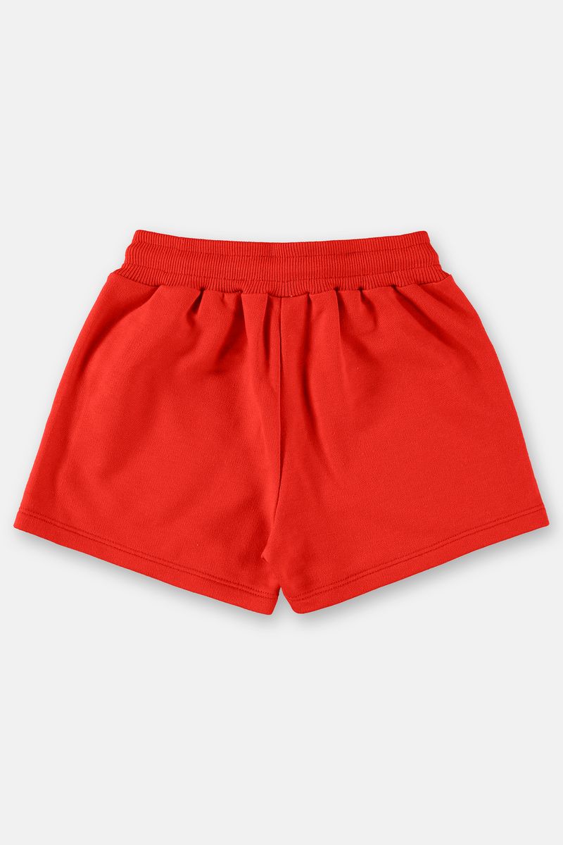 Up-Baby---Shorts-basico-infantil-menina-em-moletom-Vermelho