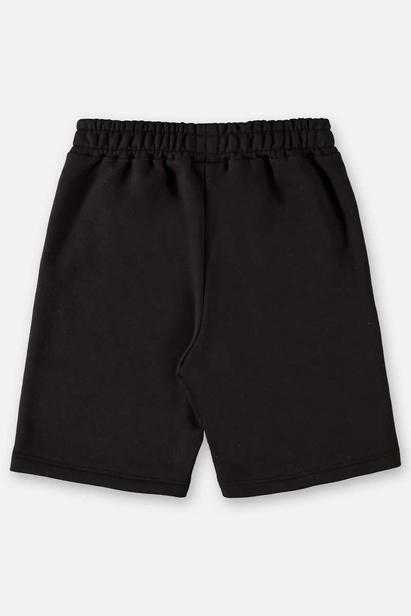 Up-Baby---Bermuda-Infantil-Basica-em-Moletom-Preto