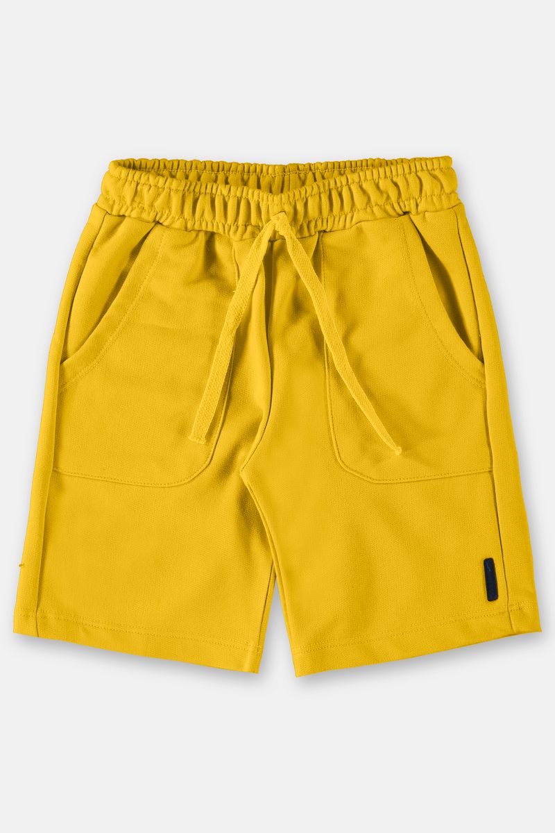 Up-Baby---Bermuda-Infantil-Basica-em-Moletom-Amarelo