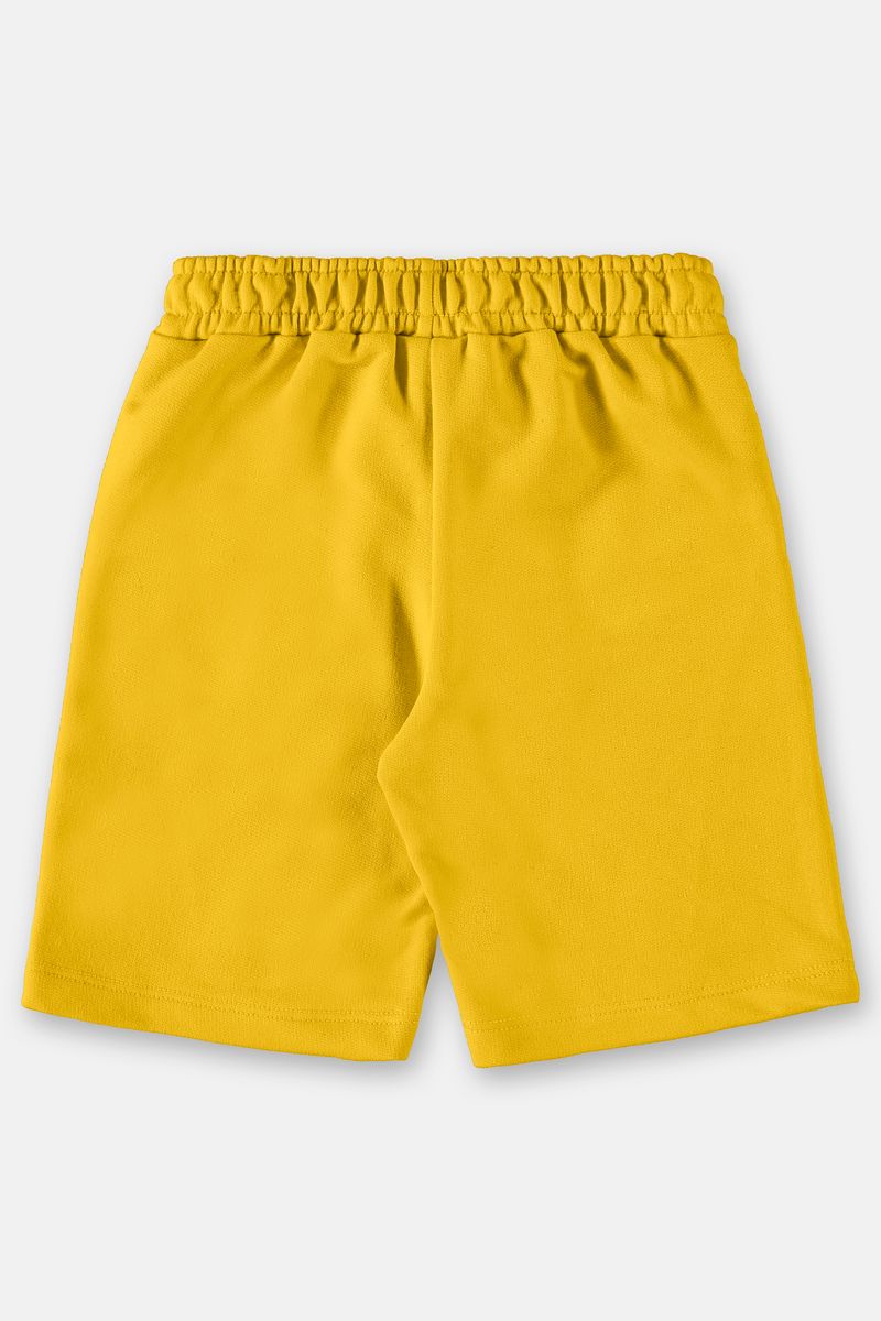 Up-Baby---Bermuda-Infantil-Basica-em-Moletom-Amarelo