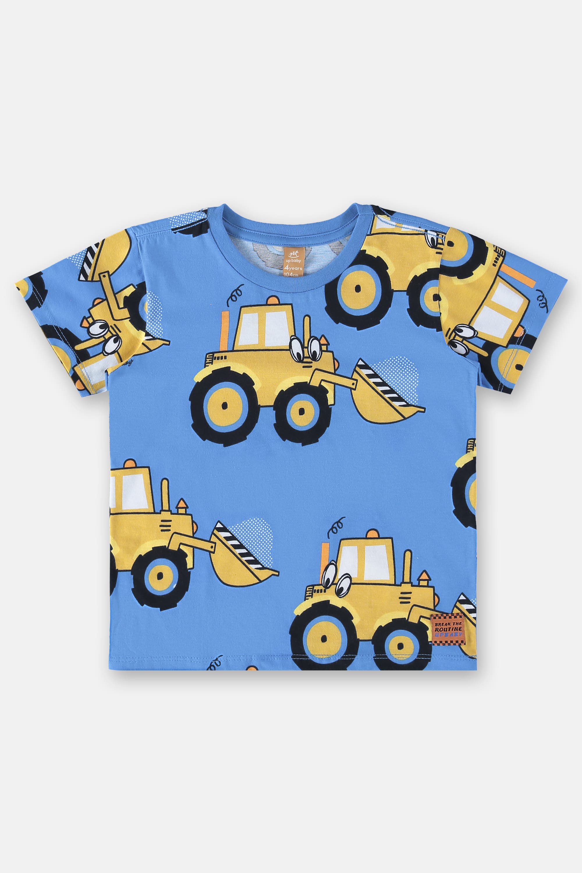 Camiseta Infantil Estampa Trator Manga Curta