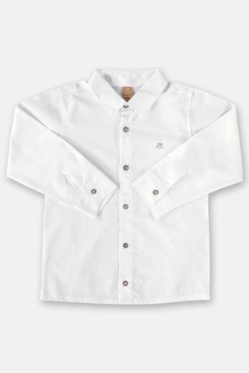 Up-Baby---Camisa-Manga-Longa-para-Menino-Branco