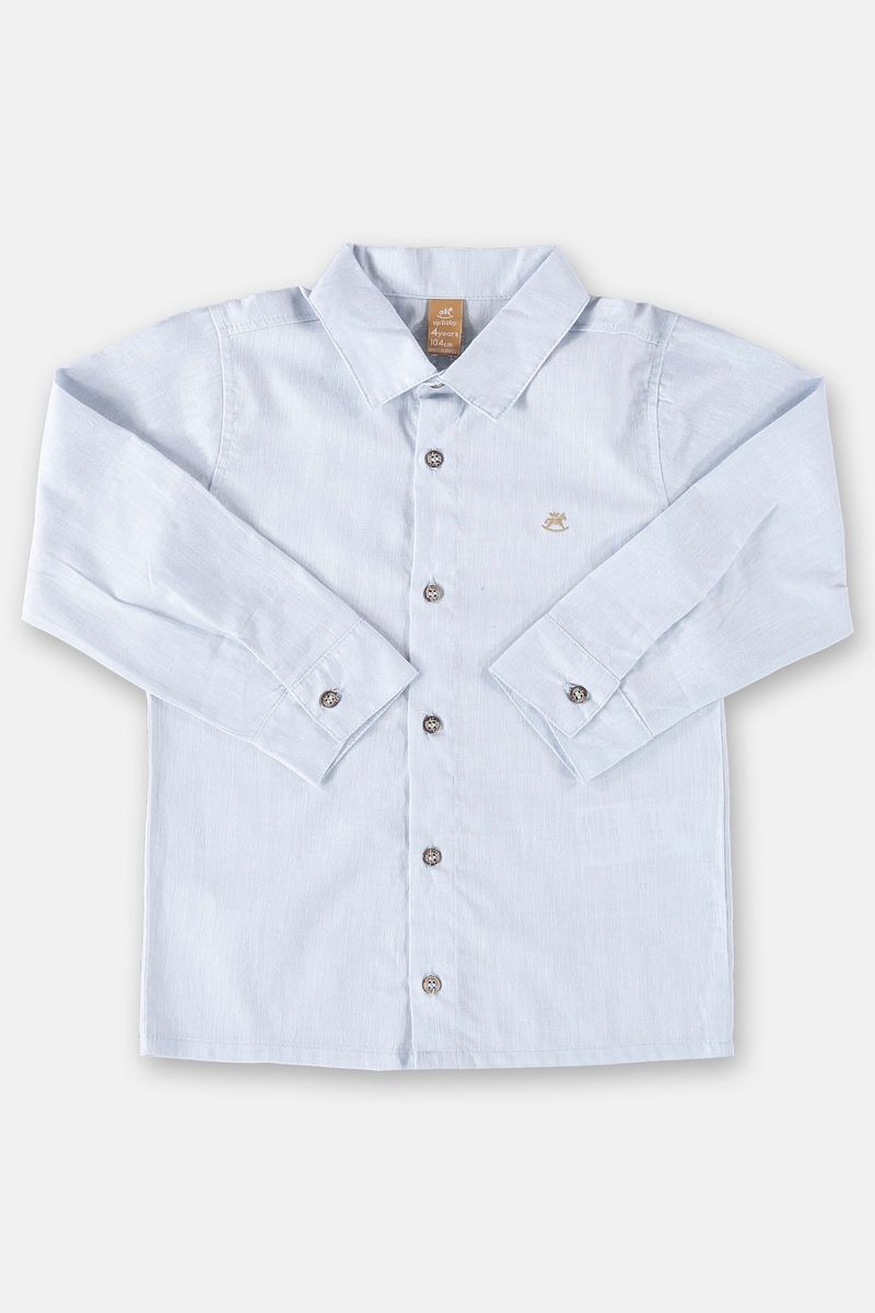 Up-Baby---Camisa-Manga-Longa-para-Menino-Azul