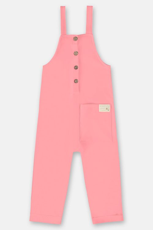 Jardineira Nature Infantil Unissex (Rosa) Up Baby