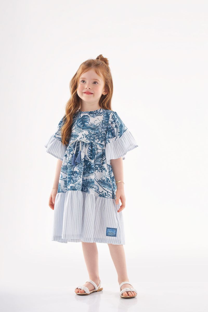 Vestido-Infantil-em-Tecido-Voil--Azul--Up-Baby