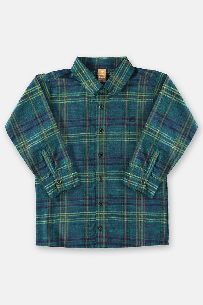 Up-Baby---Camisa-Infantil-Xadrez-para-Menino-Verde