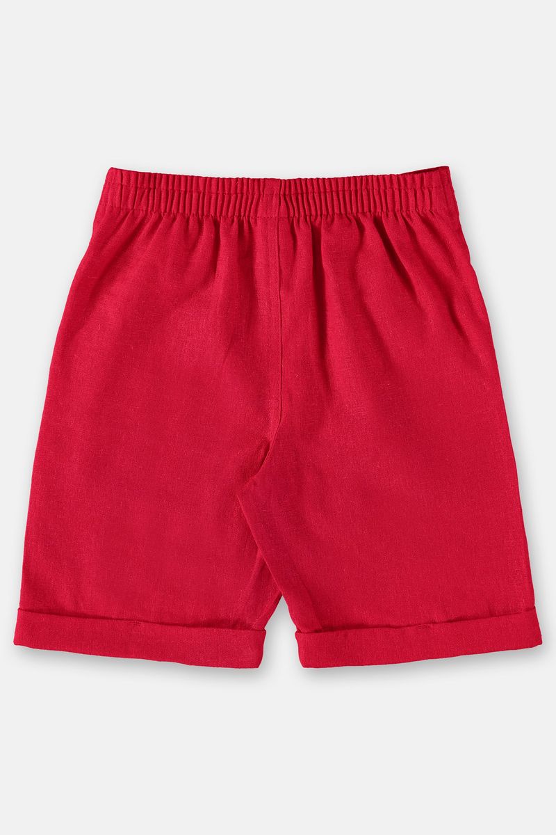 Bermuda-Infantil-em-Linho-para-Menino--Vermelho--Up-Baby