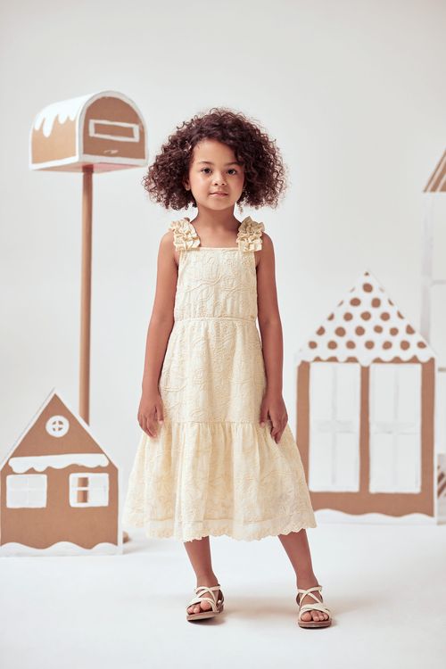 Vestido Infantil Especial para Festas (Branco) Up Baby