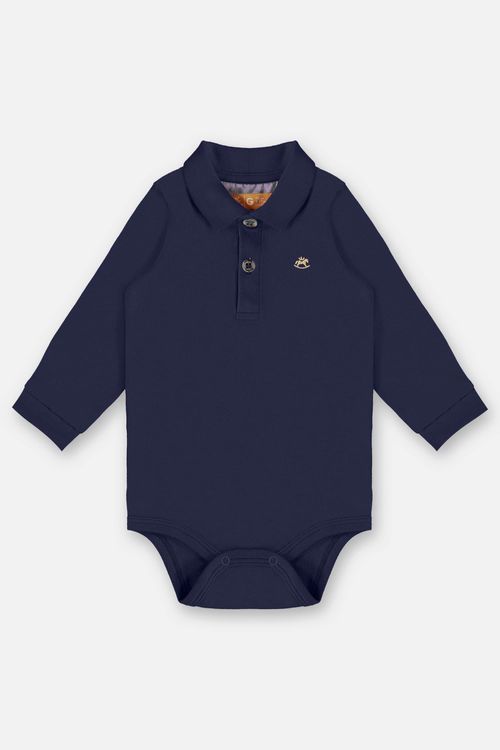 Body Polo Manga Longa para Bebê Menino (Azul) Up Baby