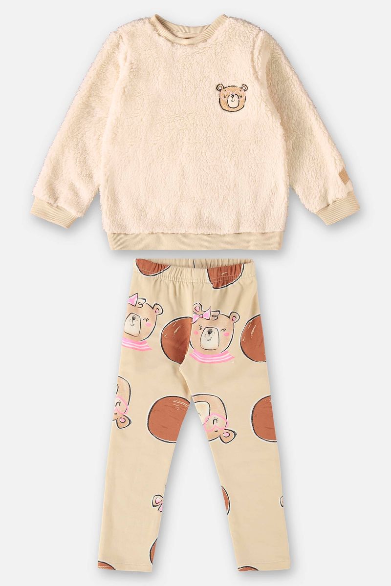 Conjunto-Blusao-e-Legging-Infantil-Menina--Bege--Up-Baby