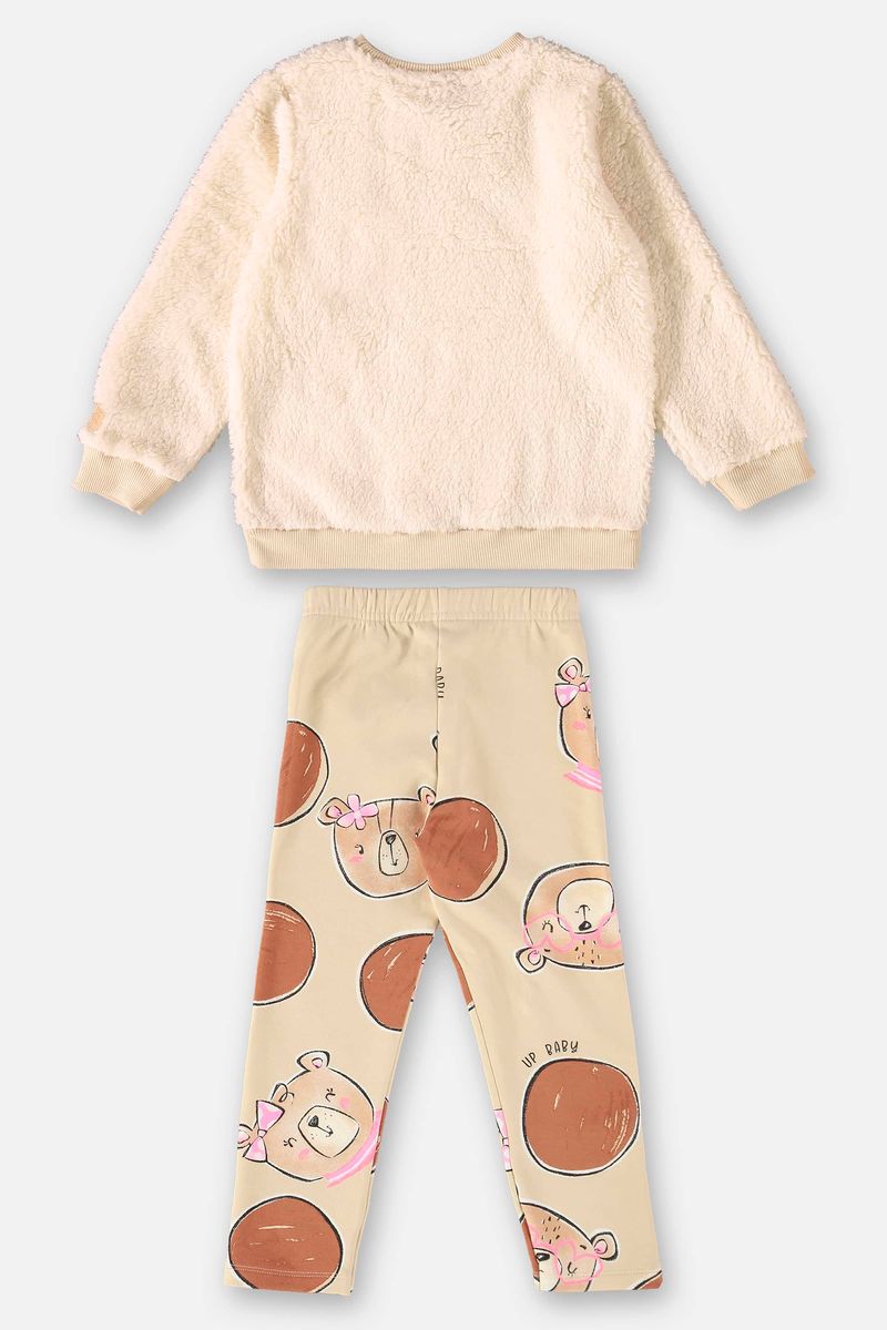 Conjunto-Blusao-e-Legging-Infantil-Menina--Bege--Up-Baby
