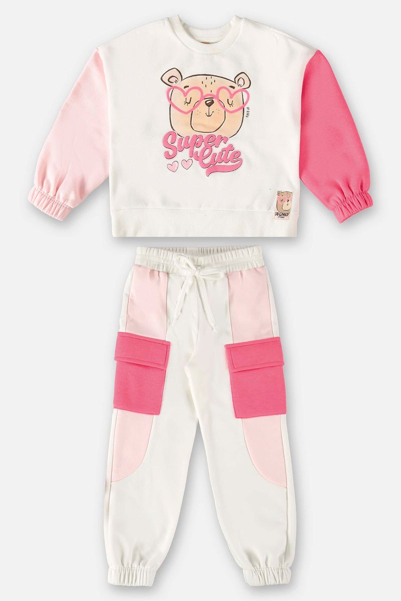 Conjunto-Blusao-e-Calca-em-Moletom-Infantil-Menina--Off-White--Up-Baby