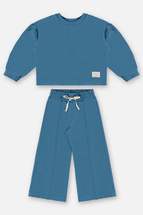 Conjunto Blusão e Calça Infantil Menina (Azul) Up Baby