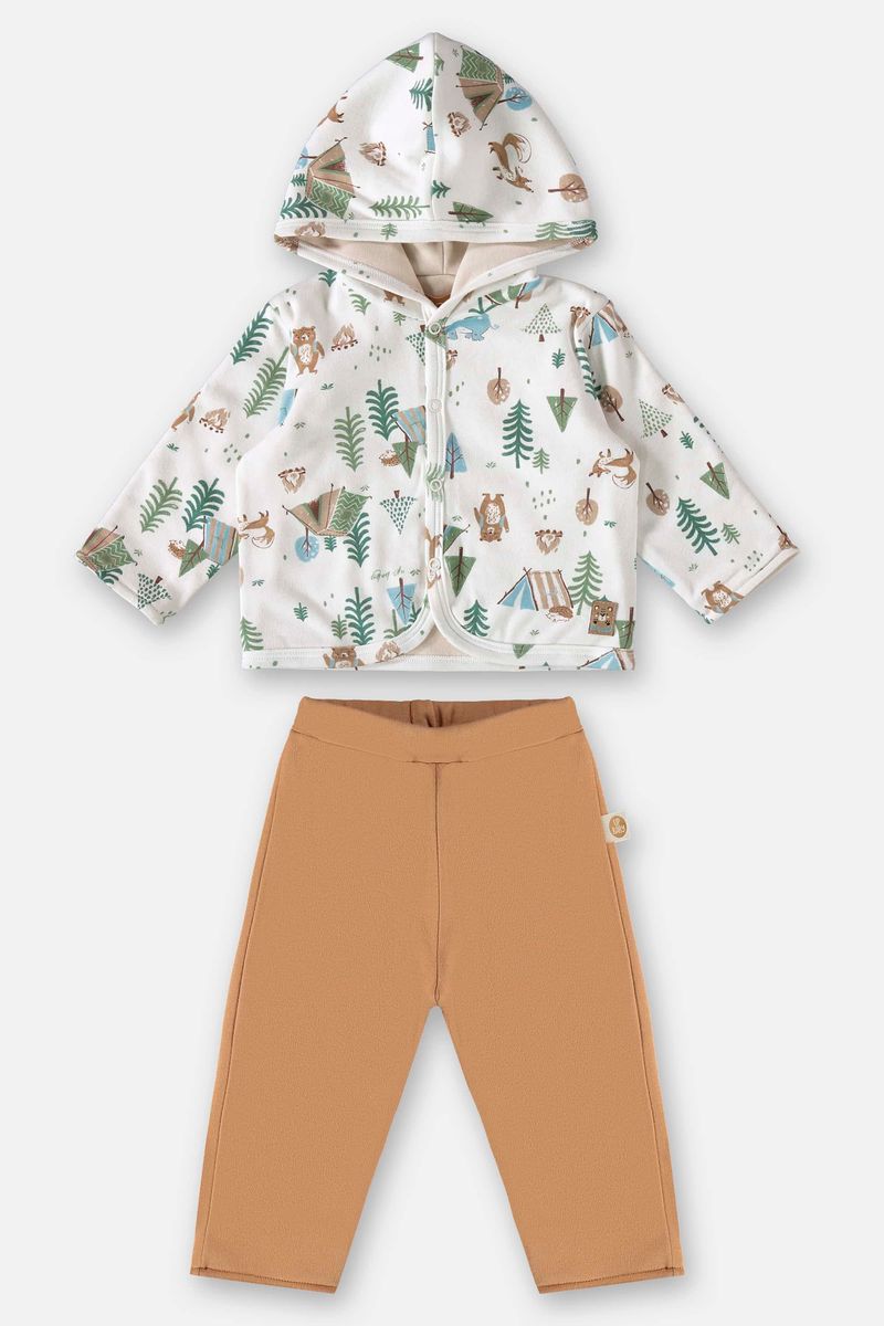 Conjunto-Cardigan-e-Calca-Comfy-para-Bebe-Menino--Off-White--Up-Baby