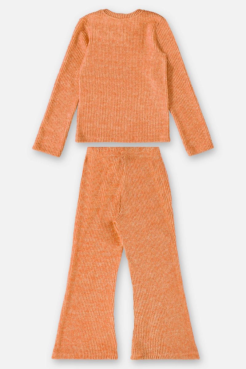 Conjunto-Blusa-e-Calca-Flare-Infantil-Menina--Laranja--Up-Baby