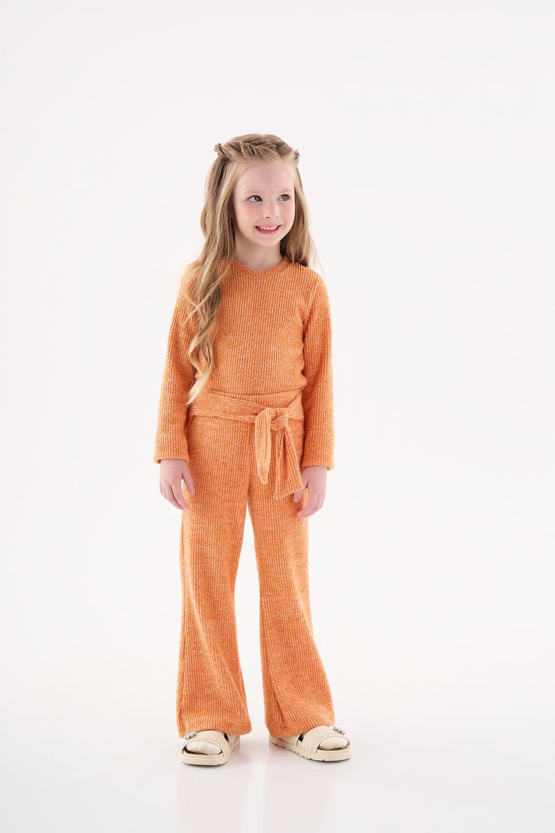 Conjunto-Blusa-e-Calca-Flare-Infantil-Menina--Laranja--Up-Baby