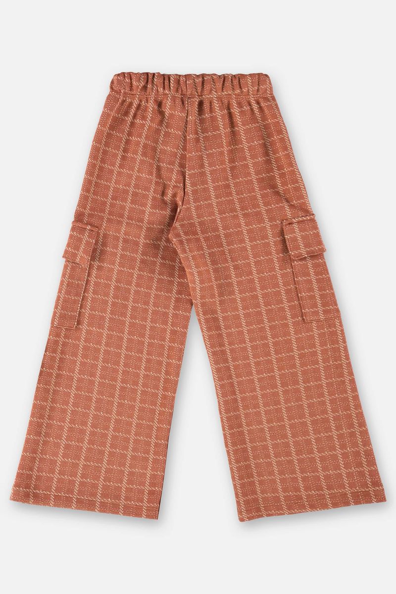 Conjunto-Blusao-e-Calca-em-Jacquard-Xadrez-Infantil-Menina--Marrom--Up-Baby