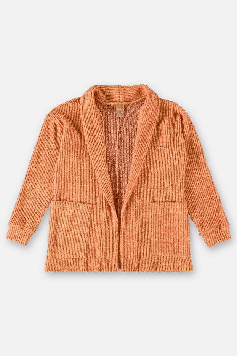Cardigan-em-Material-Sintetico-Infantil-para-Menina--Laranja--Up-Baby