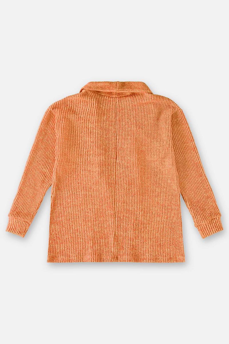 Cardigan-em-Material-Sintetico-Infantil-para-Menina--Laranja--Up-Baby