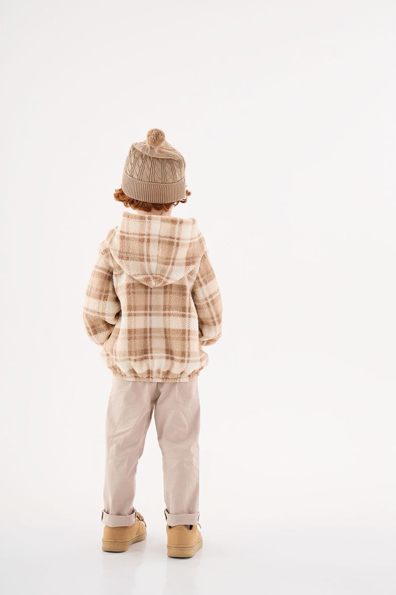 Blusao-Xadrez-Infantil-para-Meninos--Marrom--Up-Baby