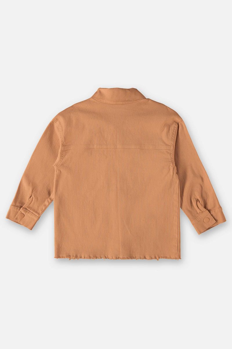 Camisa-em-Sarja-Infantil-para-Meninos--Marrom--Up-Baby