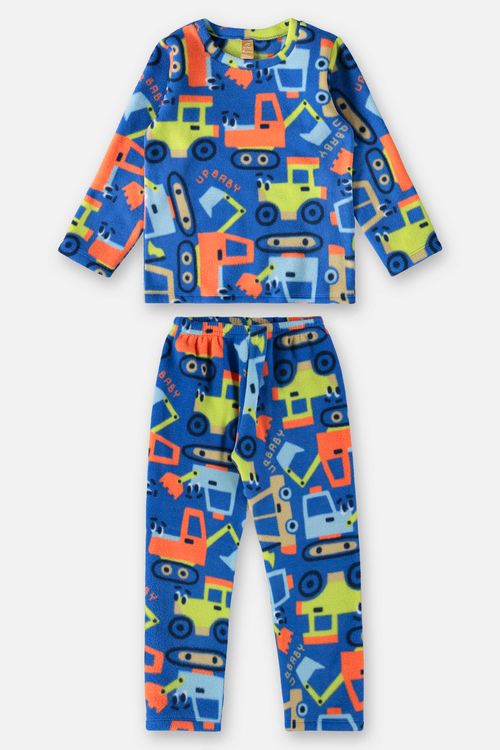 Pijama em Malha Soft Unissex Infantil (Azul) Up Baby