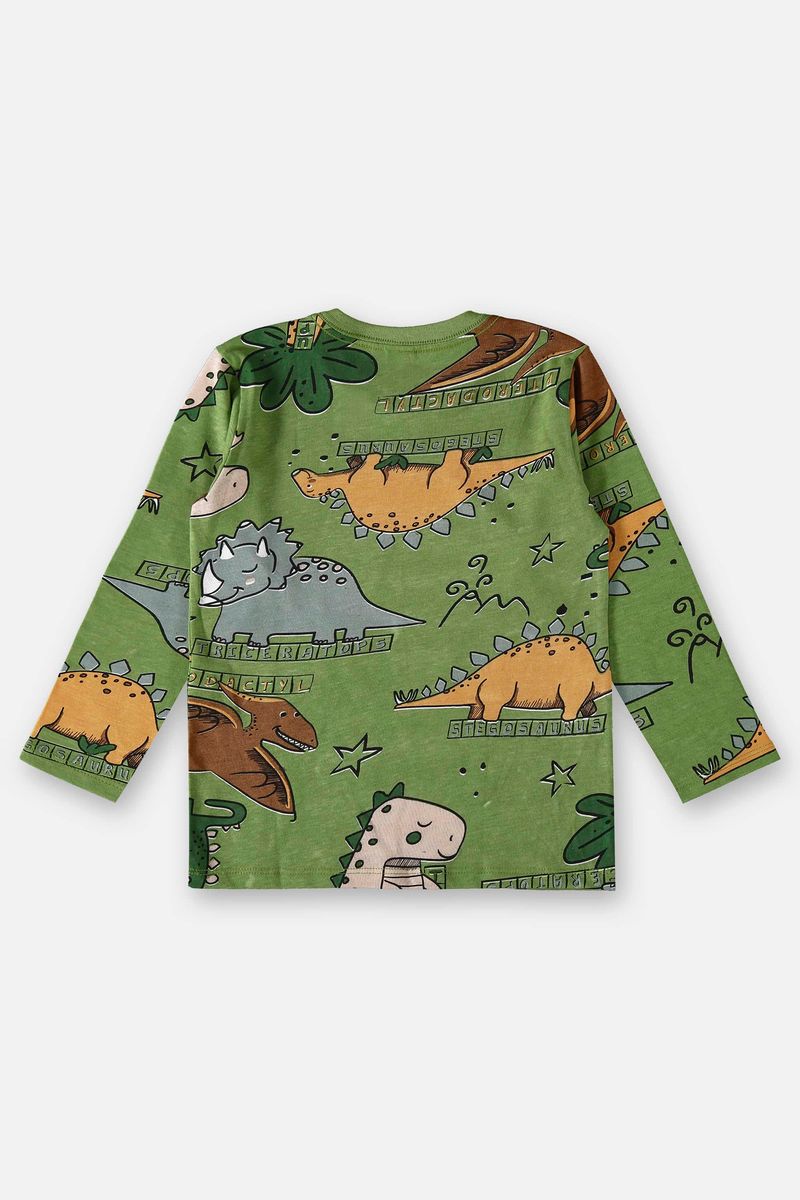 Camiseta-em-Meia-Malha-Infantil-para-Meninos--Verde--Up-Baby