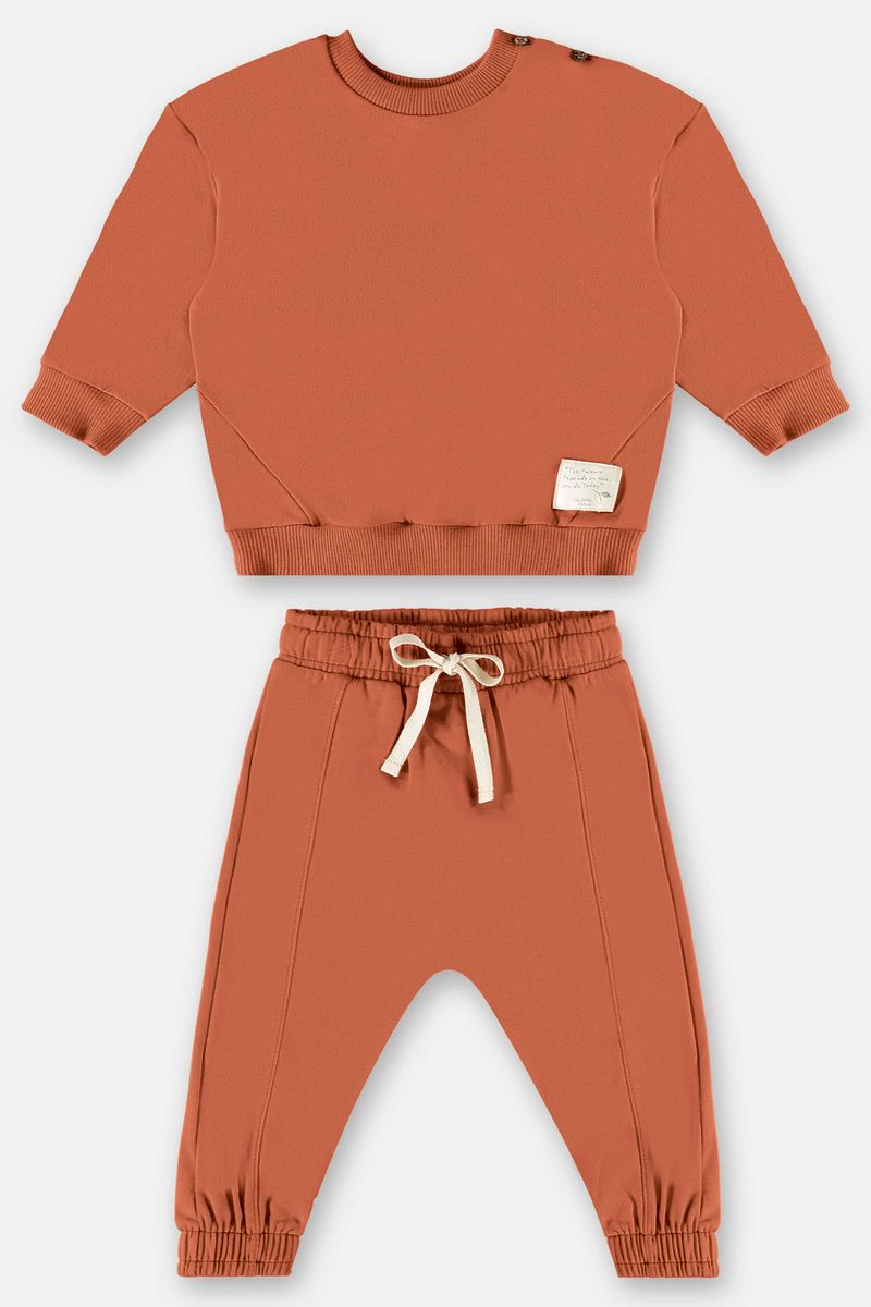 Conjunto-Blusao-e-Calca-Unissex-para-Bebe--Marrom--Up-Baby