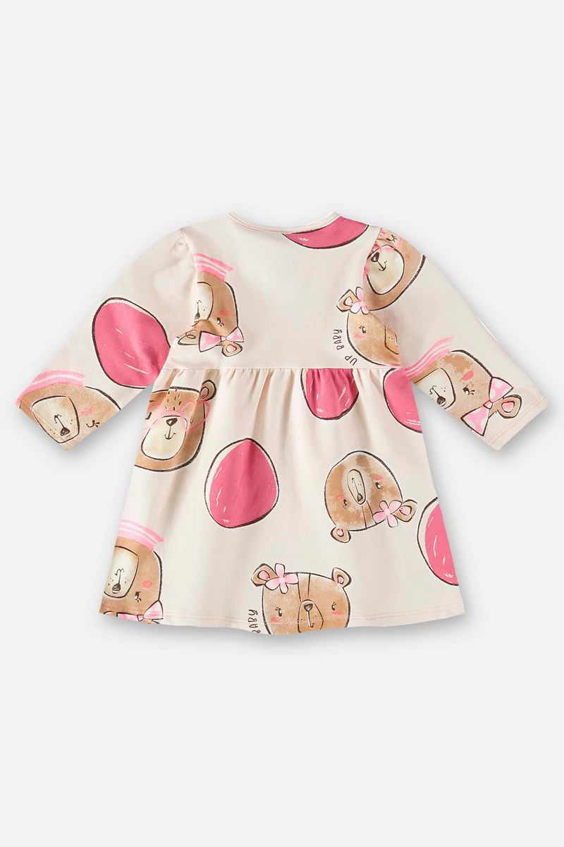 Vestido-de-Manga-Longa-para-Bebe--Rosa--Up-Baby