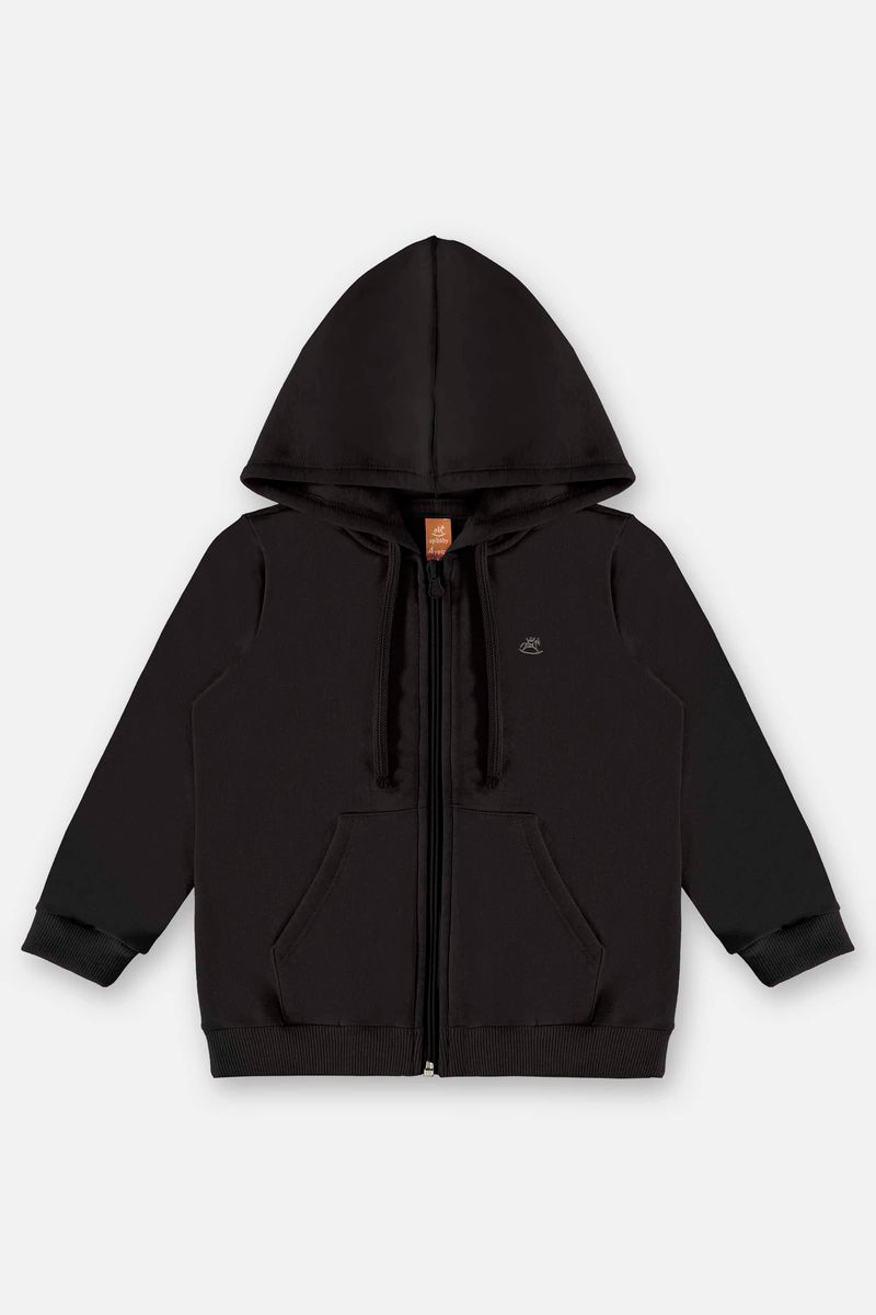 Jaqueta-em-Molecotton-Infantil-Menina--Preto--Up-Baby