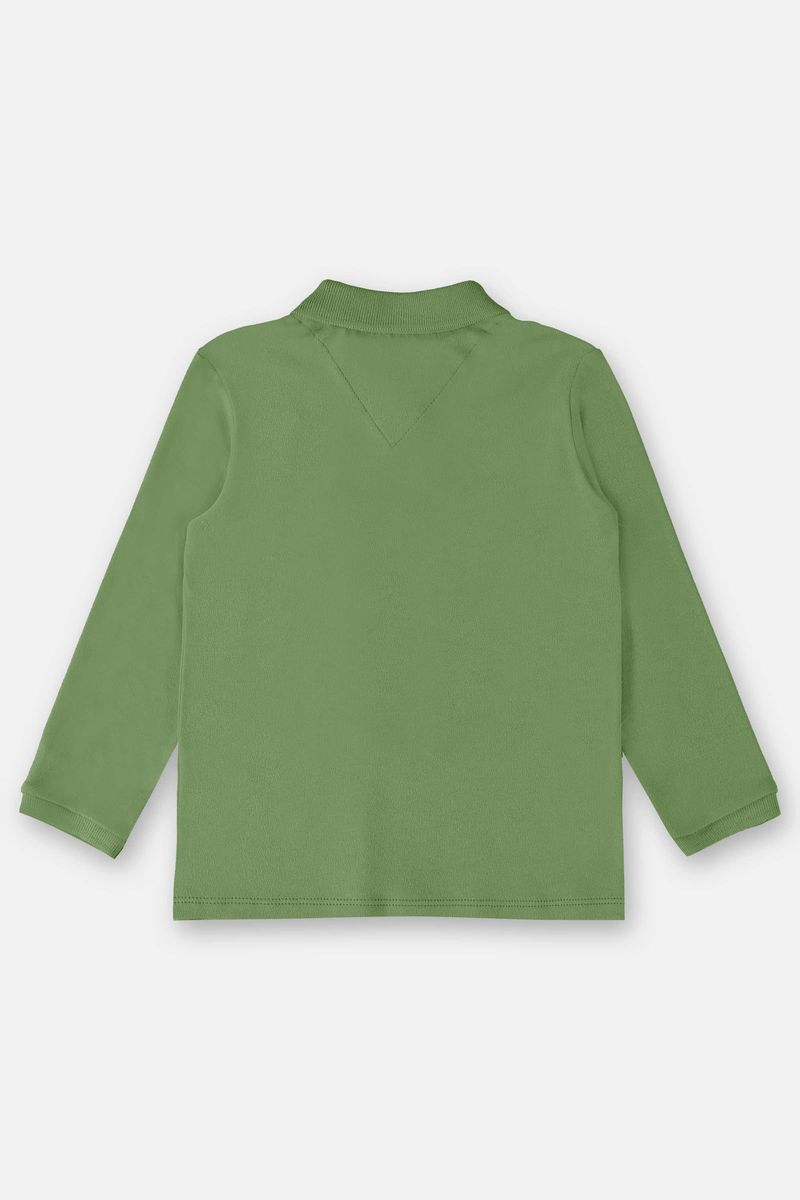 Camisa-Polo-Manga-longa-em-Suedine-Infantil-Menino--Verde--Up-Baby