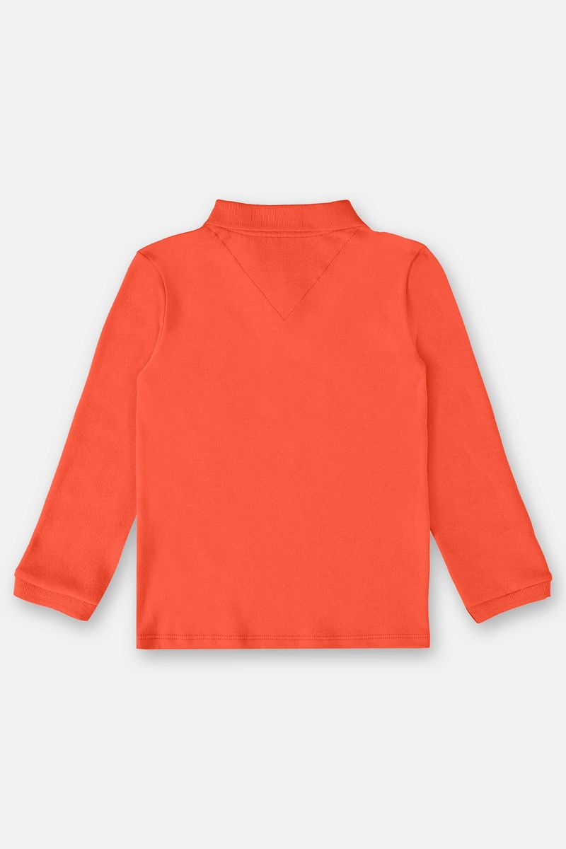 Camisa-Polo-Manga-longa-em-Suedine-Infantil-Menino--Laranja--Up-Baby