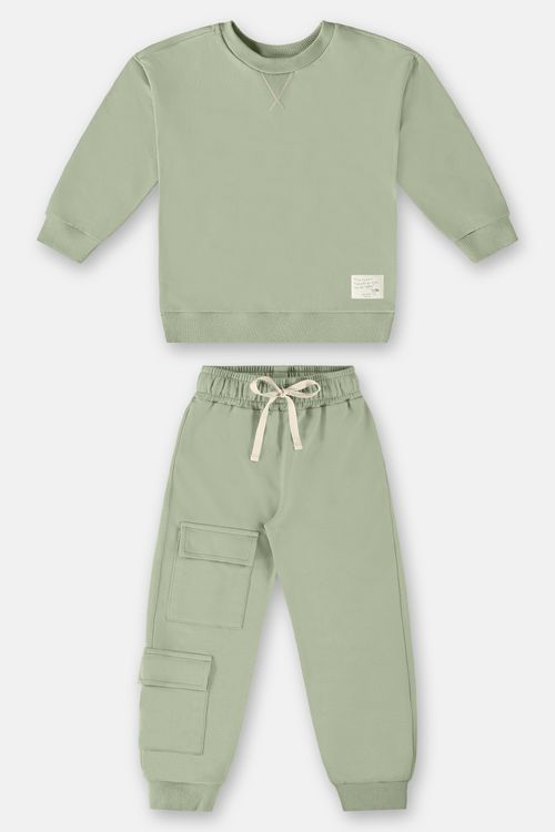 Conjunto Blusão e Calça Infantil Menino (Verde) Up Baby