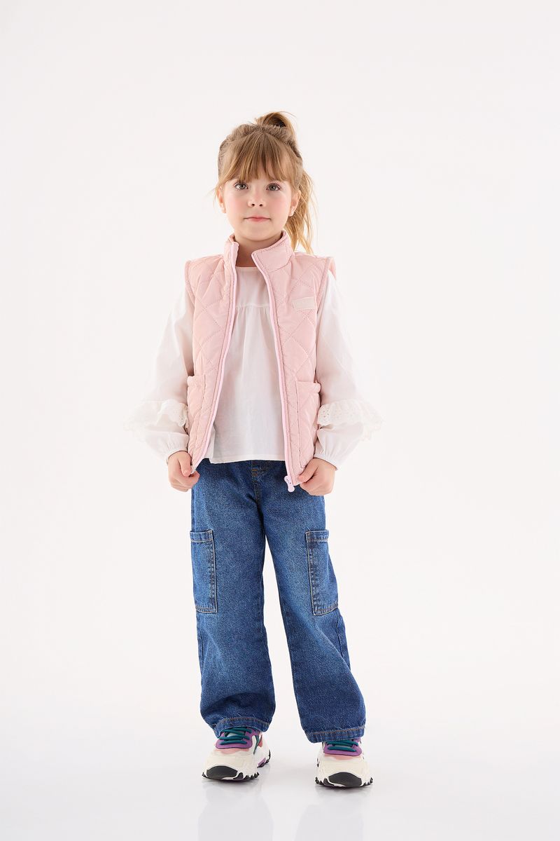 Calca-Cargo-Infantil-para-Menina--Azul--Up-Baby