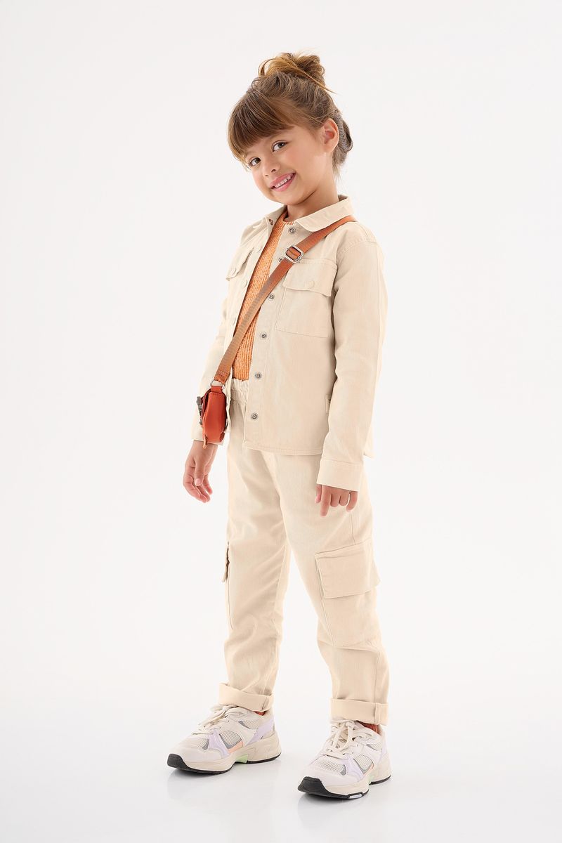 Camisa-Manga-Longa-Infantil-Menina--Bege--Up-Baby