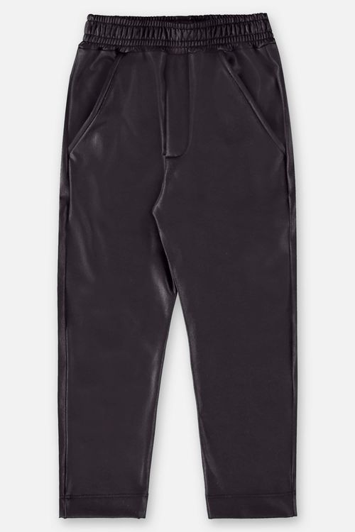 Calça Cirrê Peluciada Infantil Menina (Preto) Up Baby