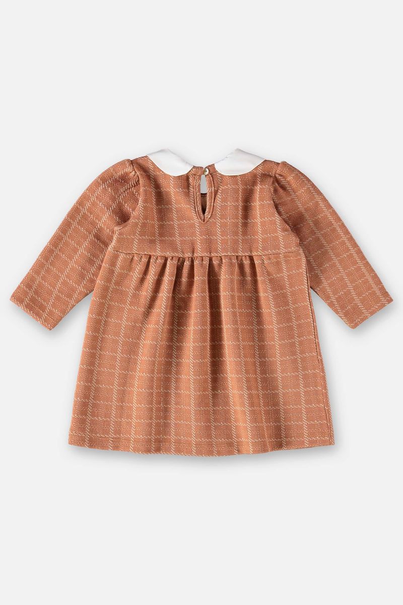 Vestido-de-Inverno-em-Jacquard-Infantil--Marrom--Up-Baby