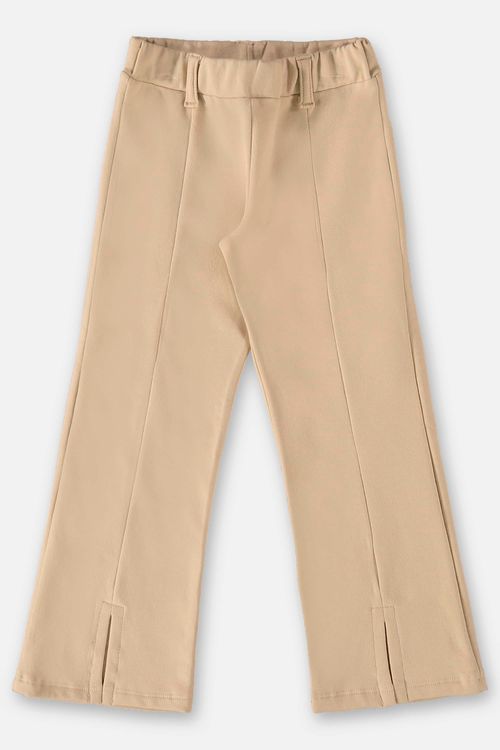 Calça Flare Básica em Molecotton Infantil Menina (Bege) Up Baby