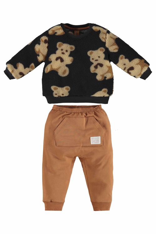 Conjunto de Inverno para Bebê Menina com Blusão e Calça (Preto) Up Baby
