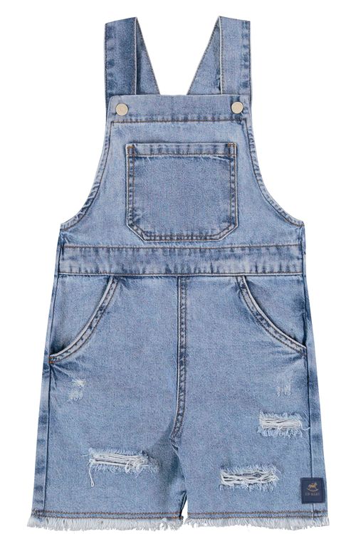 Jardineira Infantil em Jeans para Menino (Azul) Up Baby
