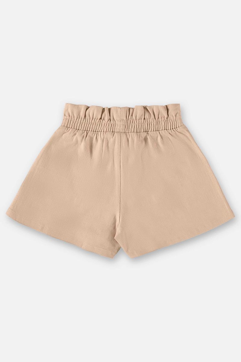 Short-Infantil-para-Menina-em-Linho--Bege--Up-Baby