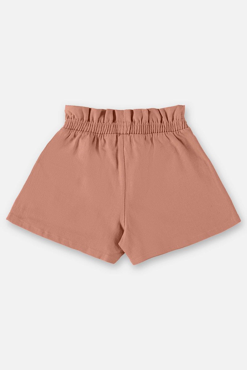 Short-Infantil-para-Menina-em-Linho--Marrom--Up-Baby