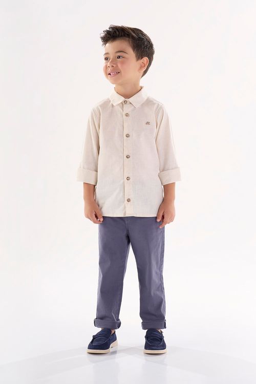 Calça Infantil em Sarja com Elastano (Azul) Up Baby