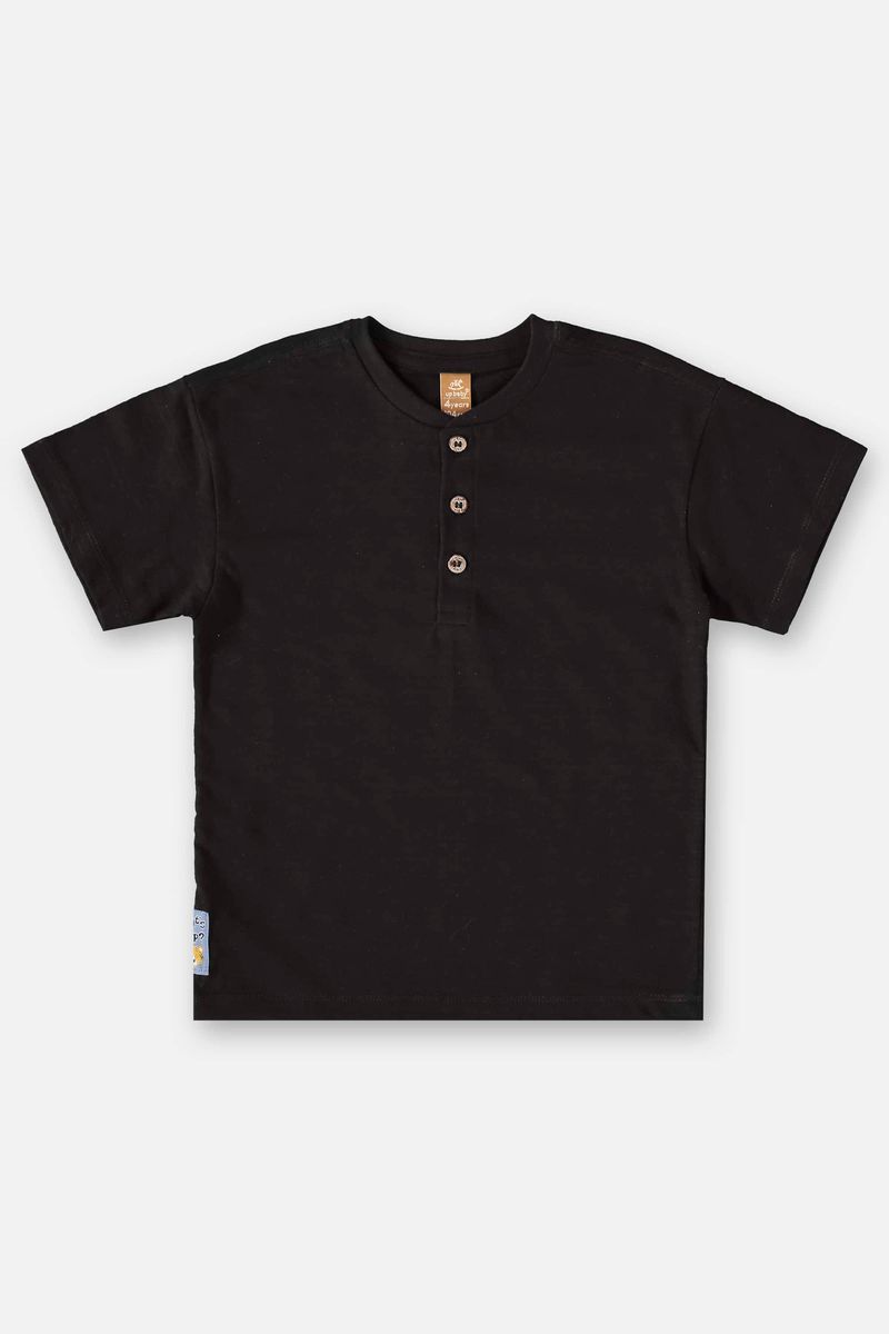Conjunto-Infantil-para-Menino-com-Camiseta-e-Short--Preto--Up-Baby