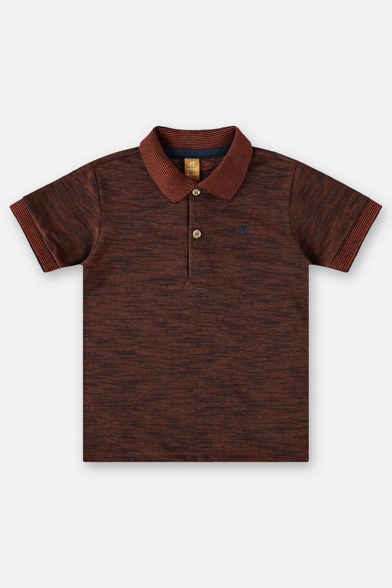 Camisa-Polo-Infantil-para-Menino--Marrom--Up-Baby